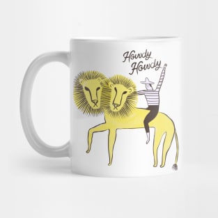 Howdy Howdy - Cowboy Riding a Two-Headed Lion Mug